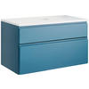 WASCHBECKENUNTERSCHRANK 90/55/47 cm  - Dunkelblau/Weiß, MODERN, Holzwerkstoff (90/55/47cm) - Welnova