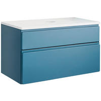 TVÄTTSTÄLLSUNDERSKÅP 90/55/47 cm  - vit/mörkblå, Modern, trämaterial (90/55/47cm) - Welnova