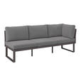 3-SITZER-SOFA Webstoff Anthrazit, Hellgrau, Dunkelgrau  - Dunkelgrau/Anthrazit, Design, Textil/Metall (201/74/76cm) - Dieter Knoll