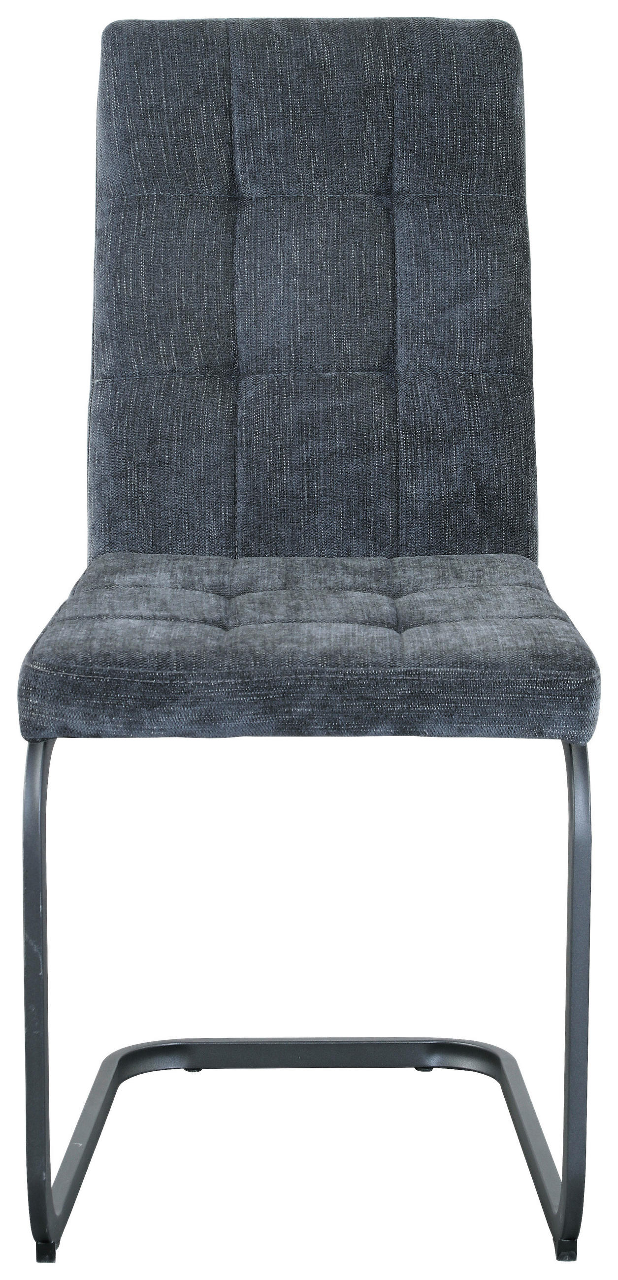 STUHL - Dunkelgrau/Schwarz, MODERN, Textil/Metall (43/92/56cm) - MID.YOU