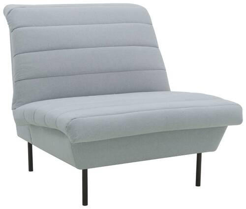 SESSEL Flachgewebe Hellblau    - Schwarz/Hellblau, Design, Textil/Metall (92/92/103cm) - LOOKS by W.Joop