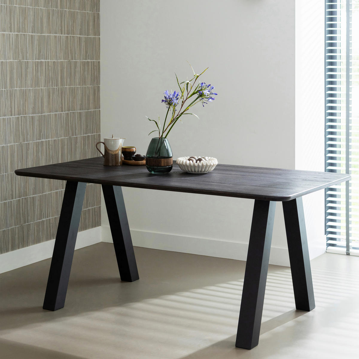 TISCHGESTELL in Metall   - Schwarz, MODERN, Metall (79/72/10cm) - Livetastic