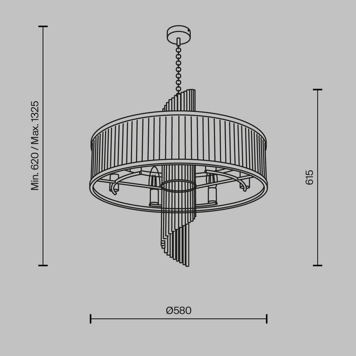 PENDELLEUCHTE 58/62 cm    - Goldfarben, Modern, Metall (58/62cm) - MAYTONI