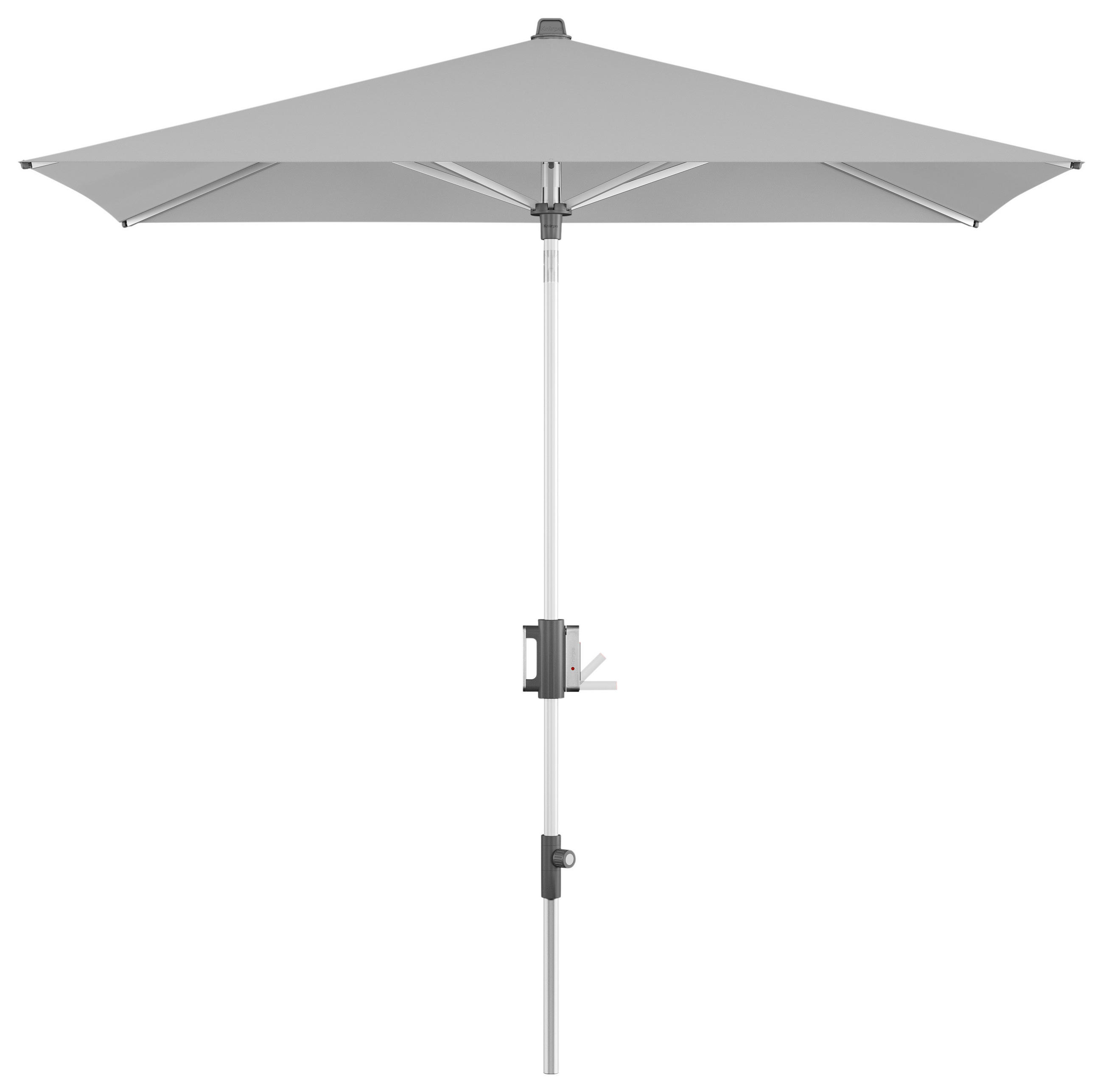 SONNENSCHIRM 230X150 cm Hellgrau  - Hellgrau/Alufarben, KONVENTIONELL, Textil/Metall (230/150cm) - KNIRPS