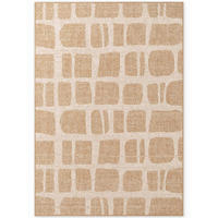 FLACHWEBETEPPICH 160/230 cm Haringey Weiß, Sandfarben rechteckig  - Sandfarben/Weiß, Design, Kunststoff (160/230cm)