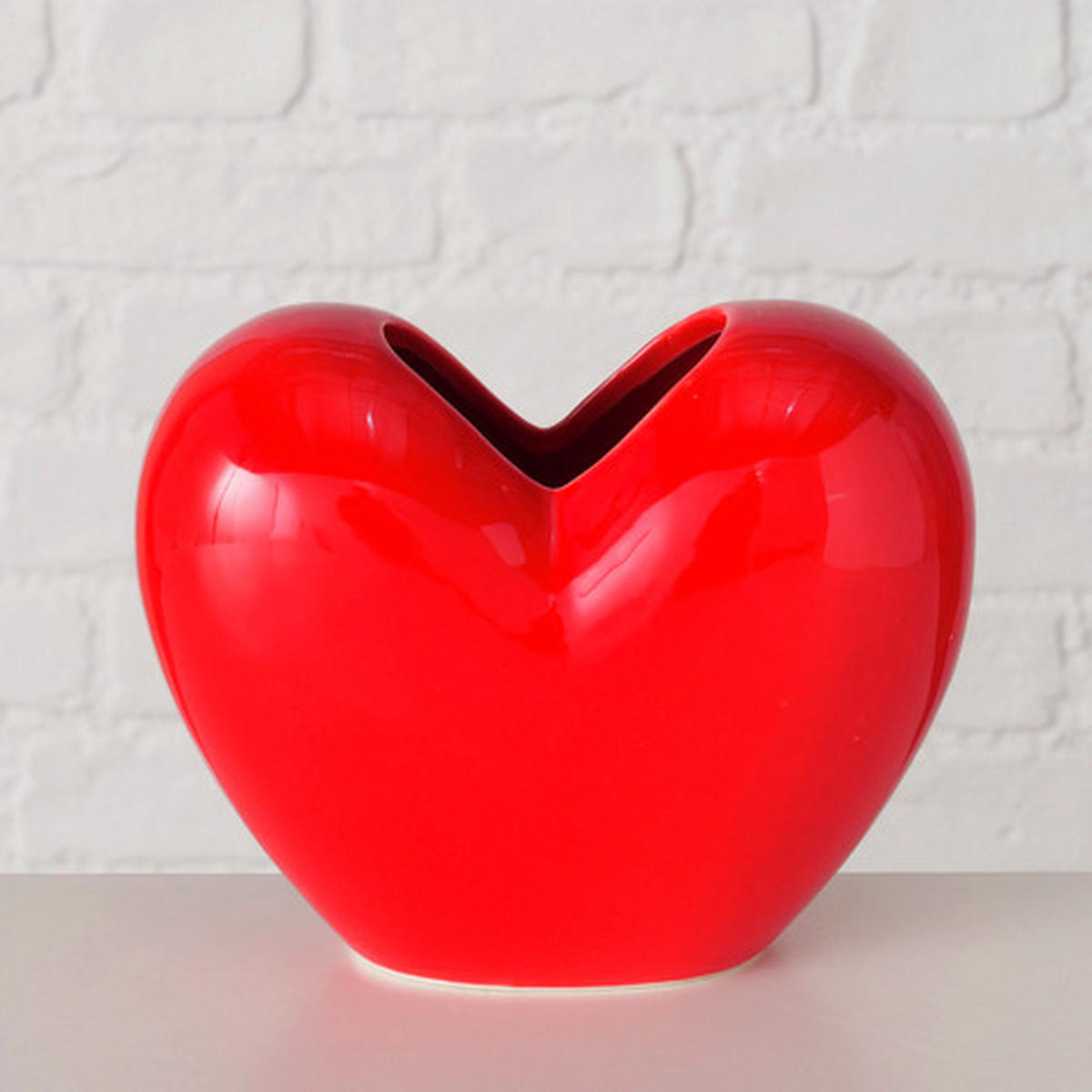 VÁZA  - piros, Konventionell, kerámia (19/9/15cm)