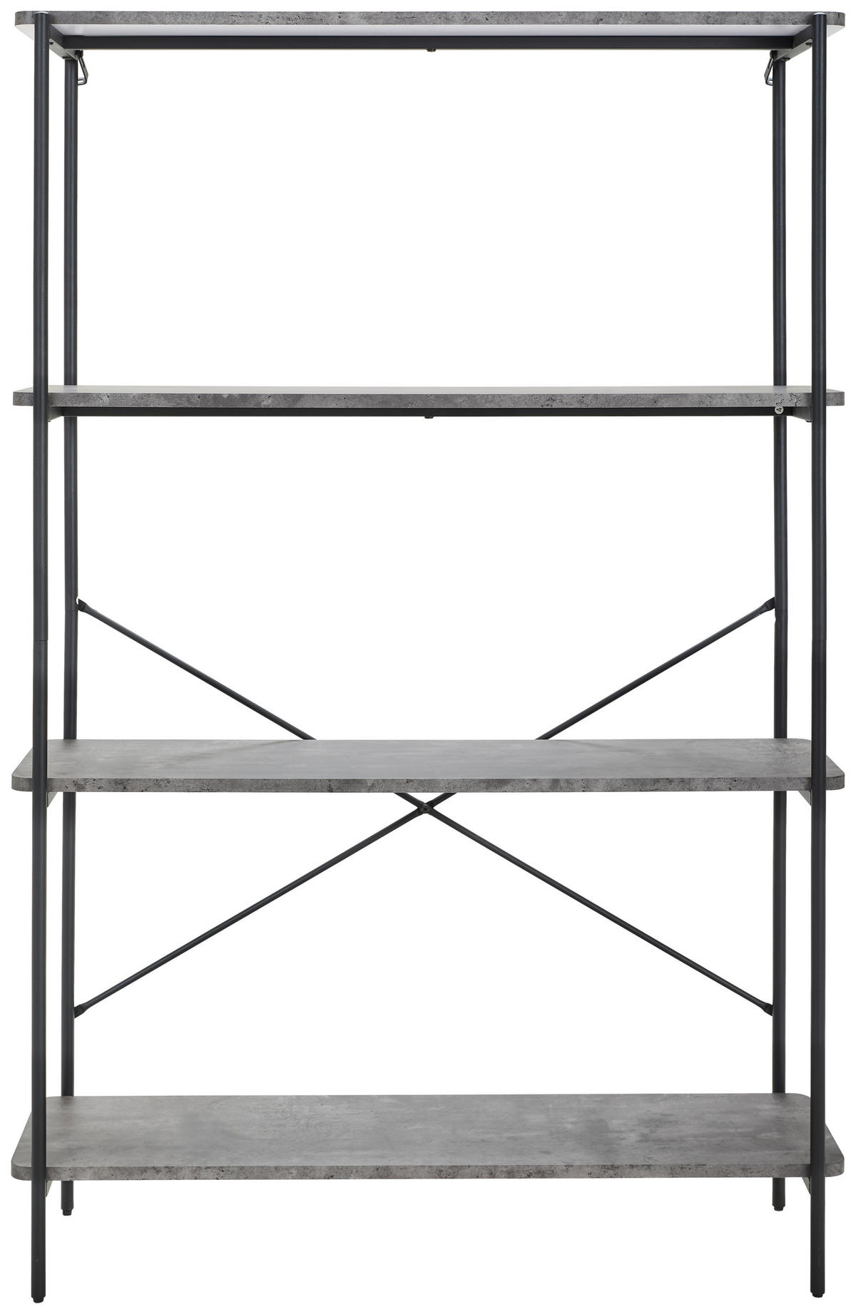 REGAL  110/170/32 cm Grau, Schwarz  - Schwarz/Grau, Design, Holzwerkstoff/Metall (110/170/32cm) - MID.YOU