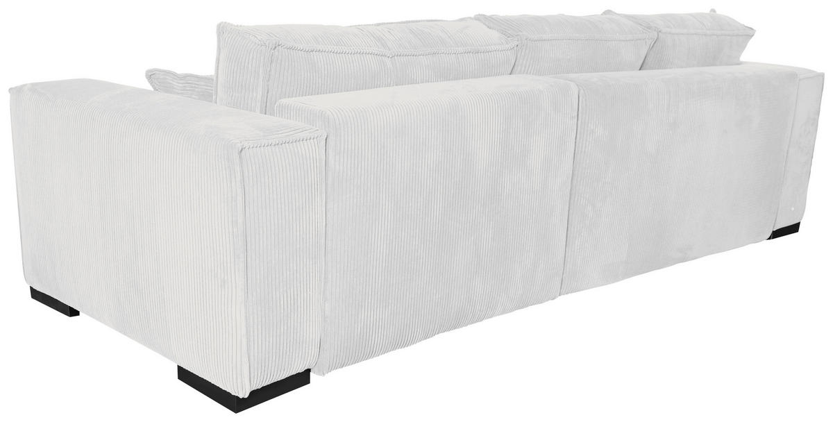 ECKSOFA  in Cord Perlmutt  - Perlmutt/Braun, KONVENTIONELL, Holz/Textil (293/160cm) - Carryhome