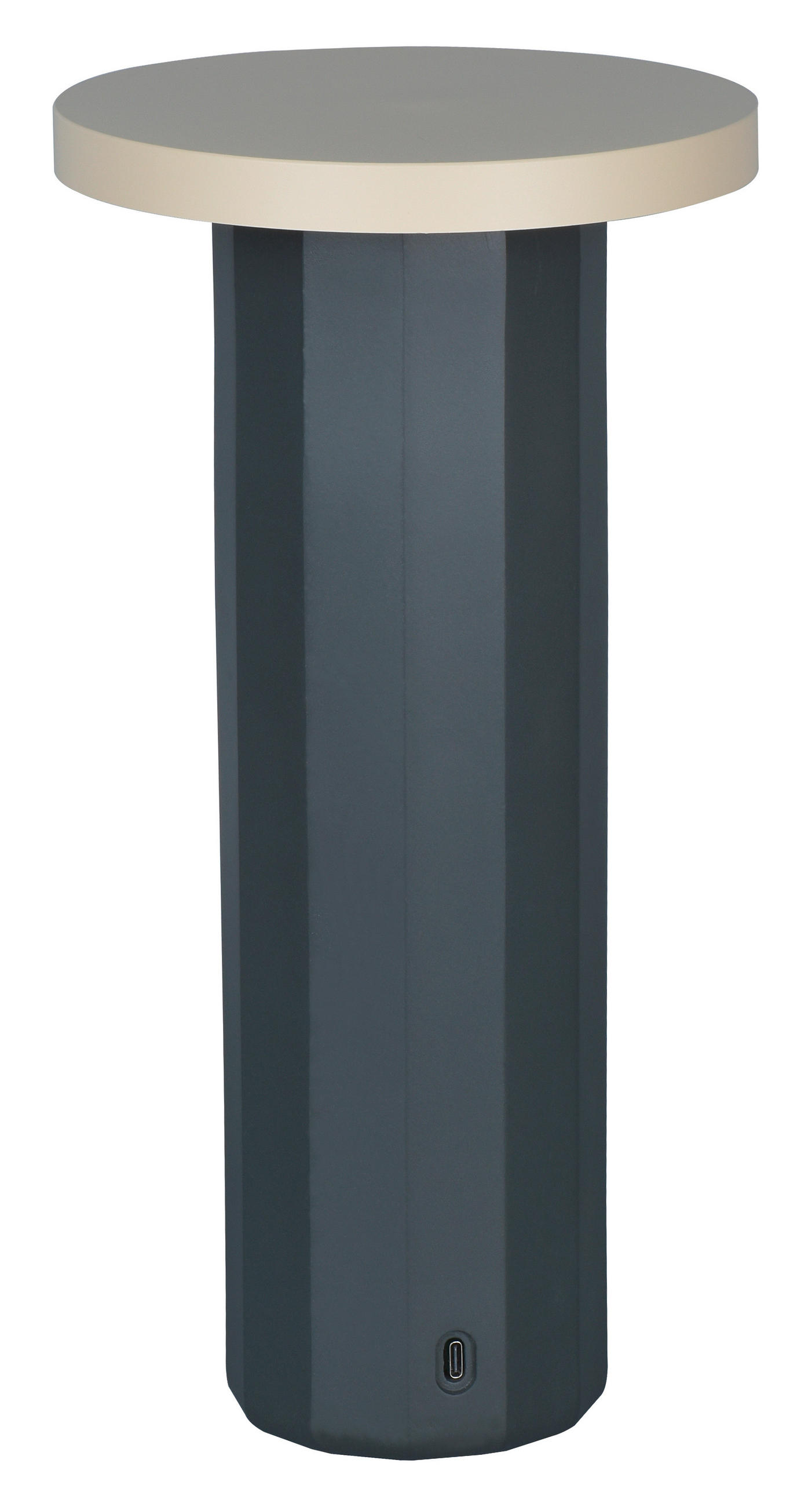 AKKU-TISCHLEUCHTE Ion 16/31,6 cm   - Anthrazit, Design, Stein/Metall (16/31,6cm) - Dieter Knoll