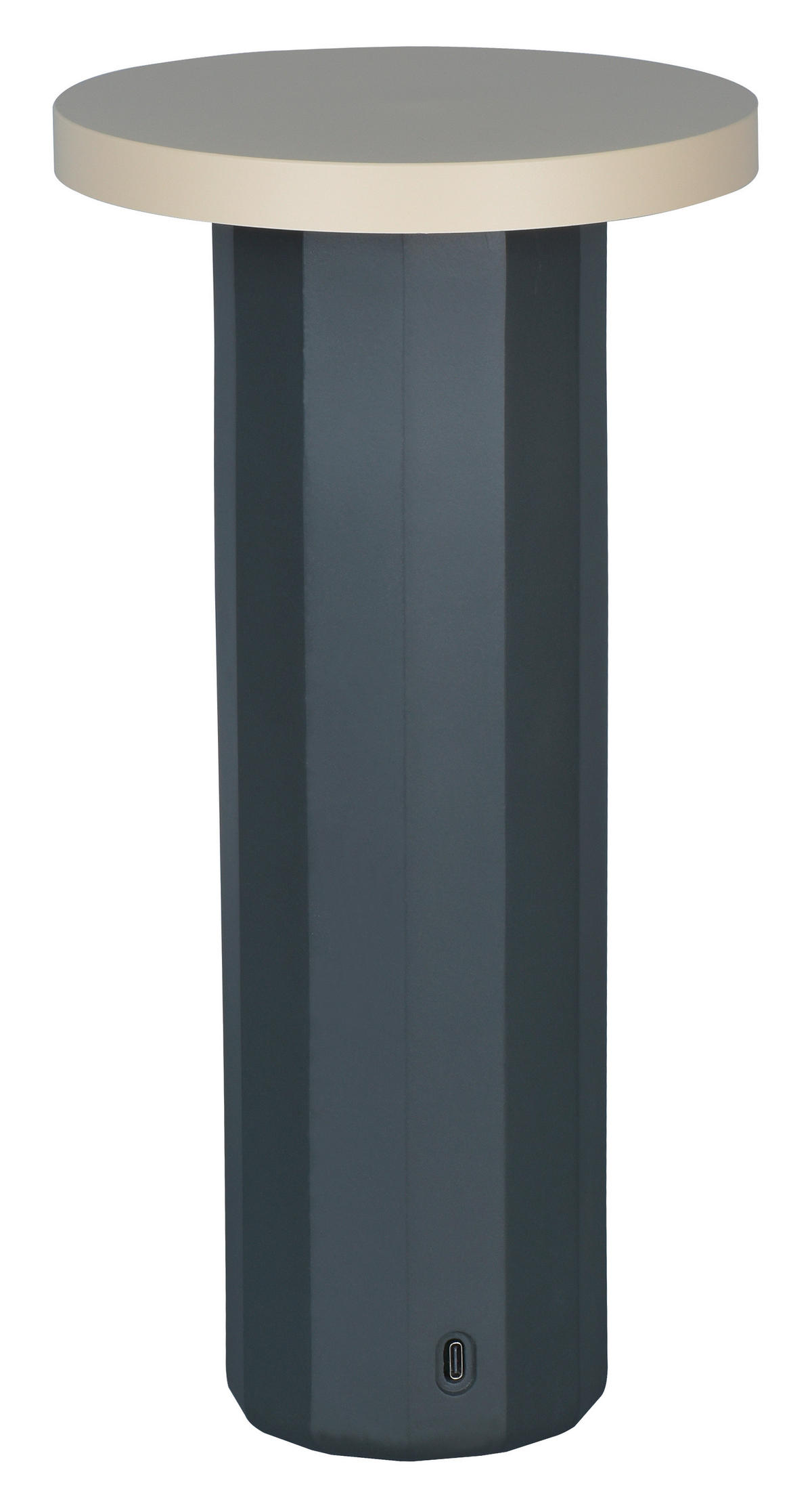 NABÍJATEĽNÁ STOLNÁ LAMPA, dotykový stmievač, 16/31,6 cm  - antracitová, Design, kov/kameň (16/31,6cm) - Dieter Knoll