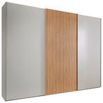 SCHWEBETÜRENSCHRANK  in Champagner, Eiche Bianco  - Eiche Bianco/Champagner, Design, Holzwerkstoff/Metall (300/217/67cm) - Novel