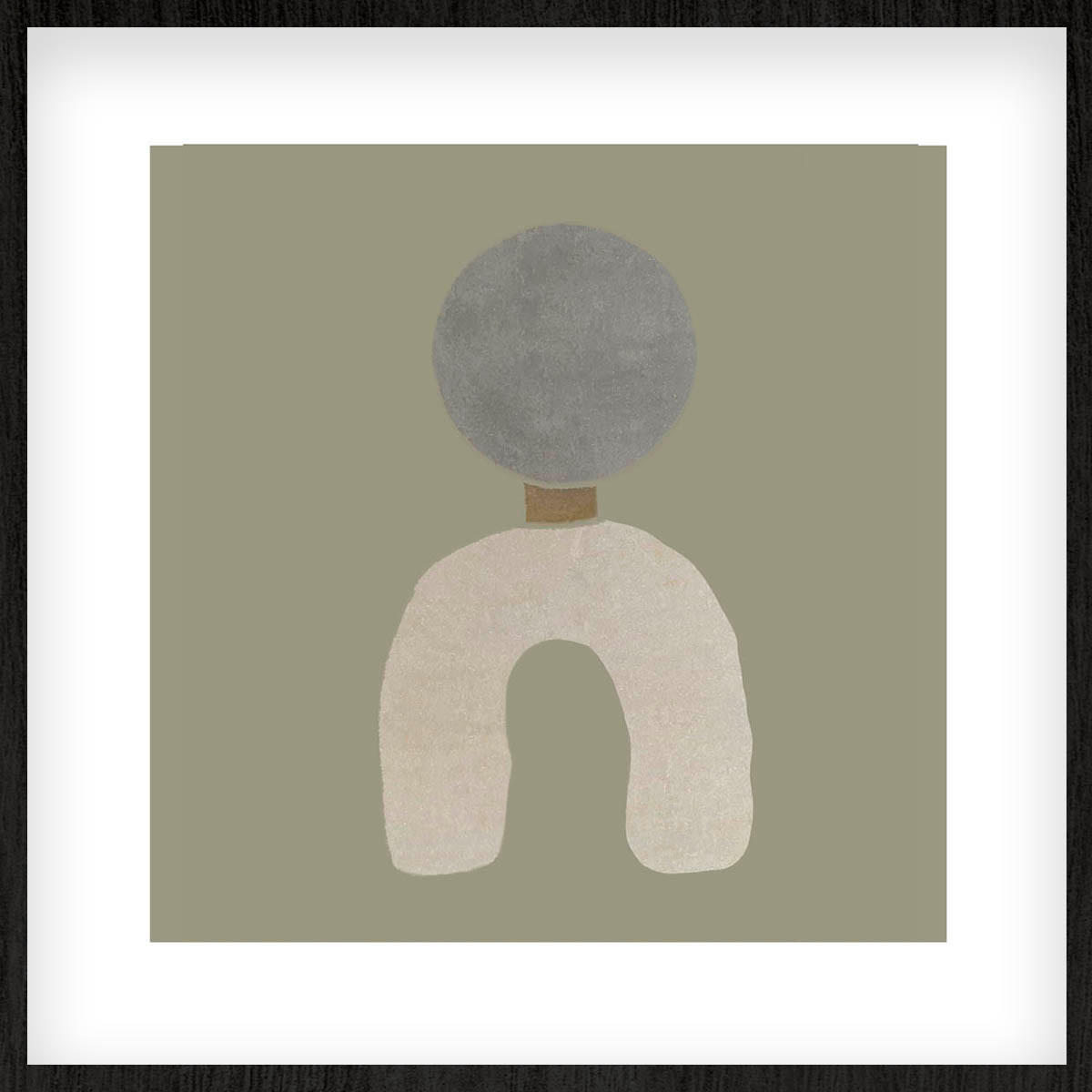 BILD 74/74/10 cm  - Beige/Schwarz, Basics, Holz/Kunststoff (74/74/10cm)