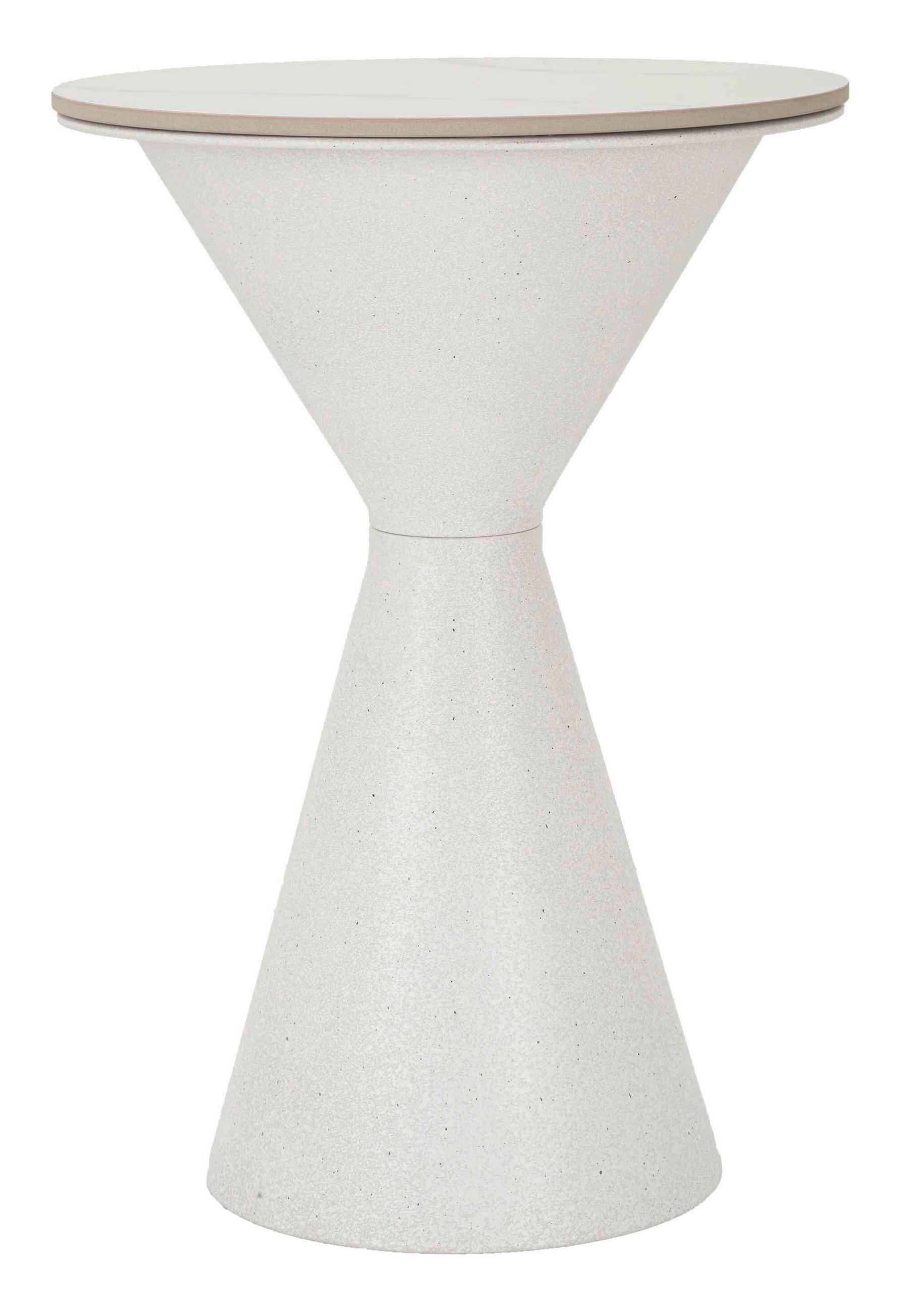 Mauro Ferretti KONFERENČNÍ STOLEK, bílá, kov, keramika, 44,5/44,5/63 cm