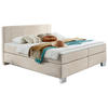 BOXSPRINGBETT 160/200 cm  in Taupe  - Taupe/Chromfarben, Konventionell, Kunststoff/Textil (160/200cm) - Hom`in