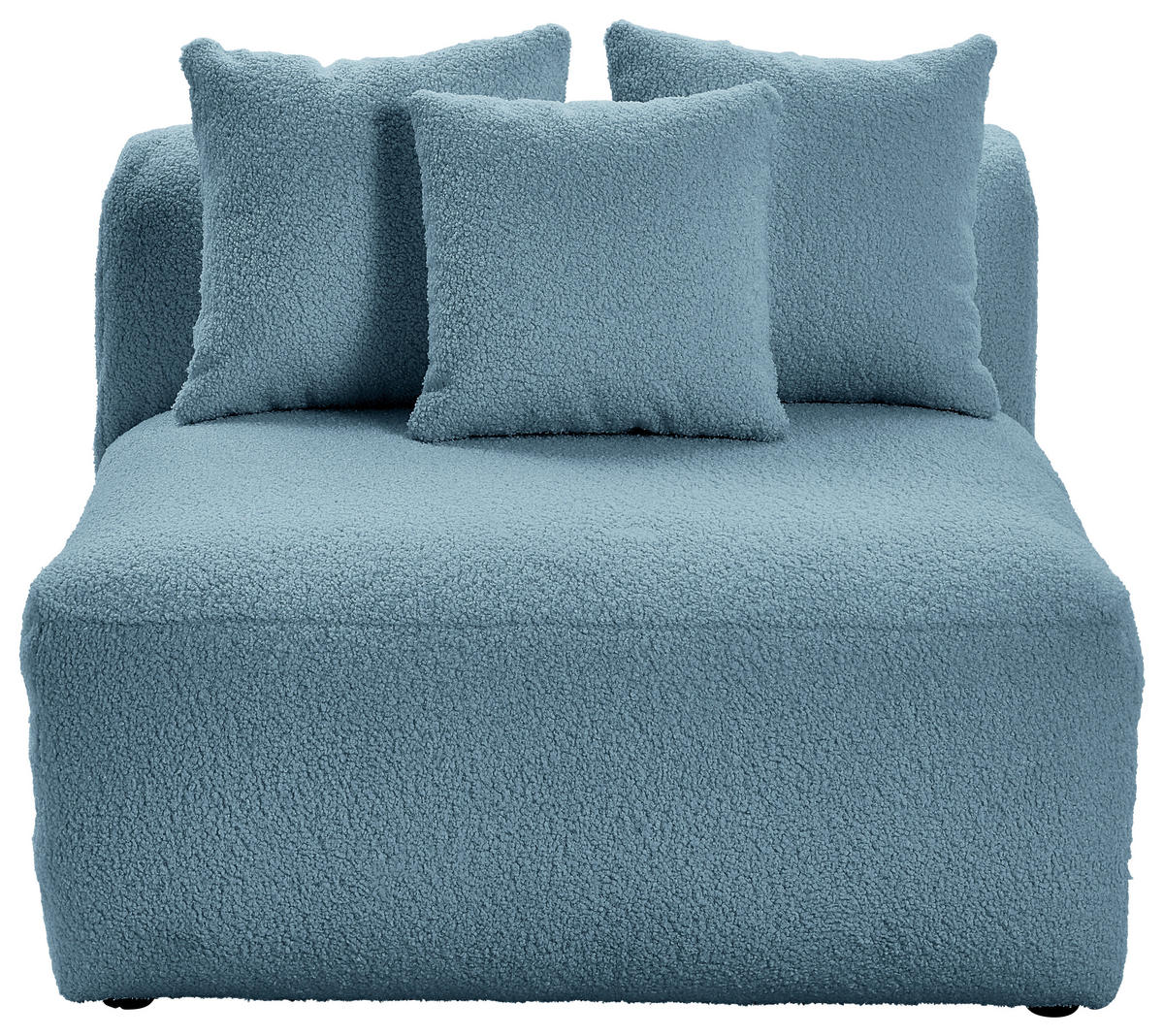 SOFAELEMENT in Flachgewebe, Teddystoff Blau  - Blau, Trend, Textil (100/70/122cm) - Livetastic