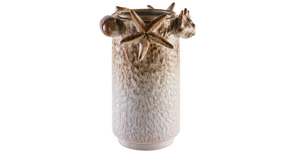 VASE 20 cm  - Braun/Weiß, Basics, Keramik (15/20cm) - Ambia Home