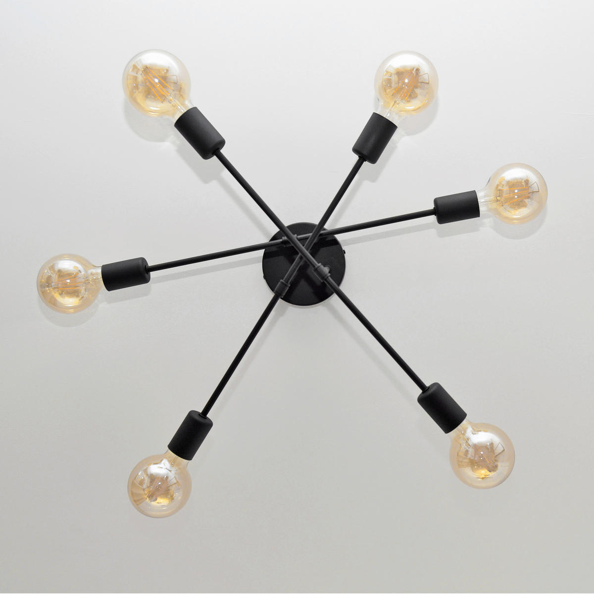 DECKENLEUCHTE    58/58/24 cm  - Schwarz, KONVENTIONELL, Metall (58/58/24cm)