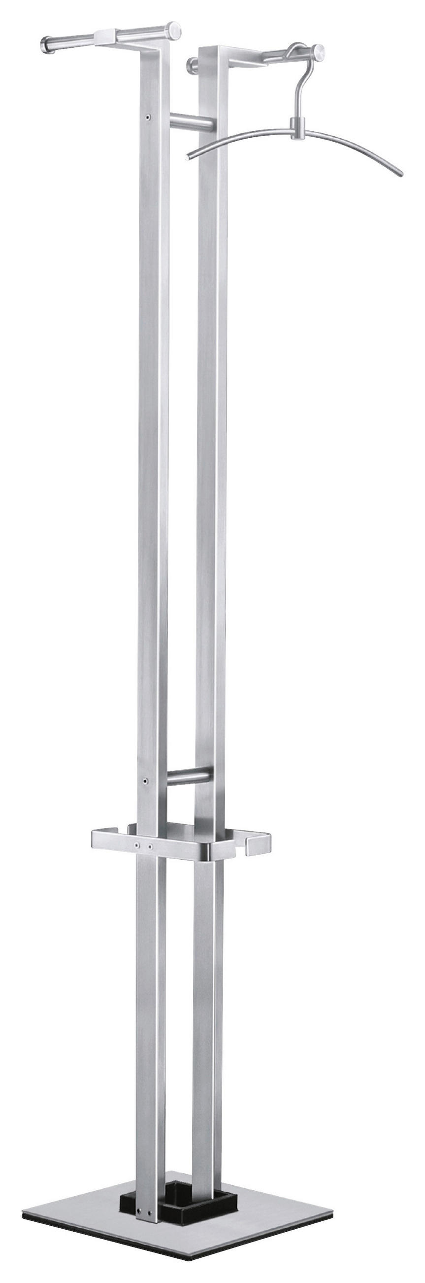 GARDEROBENSTÄNDER in Edelstahlfarben 32/165/32 cm   - Edelstahlfarben, MODERN, Metall (32/165/32cm) - Zack