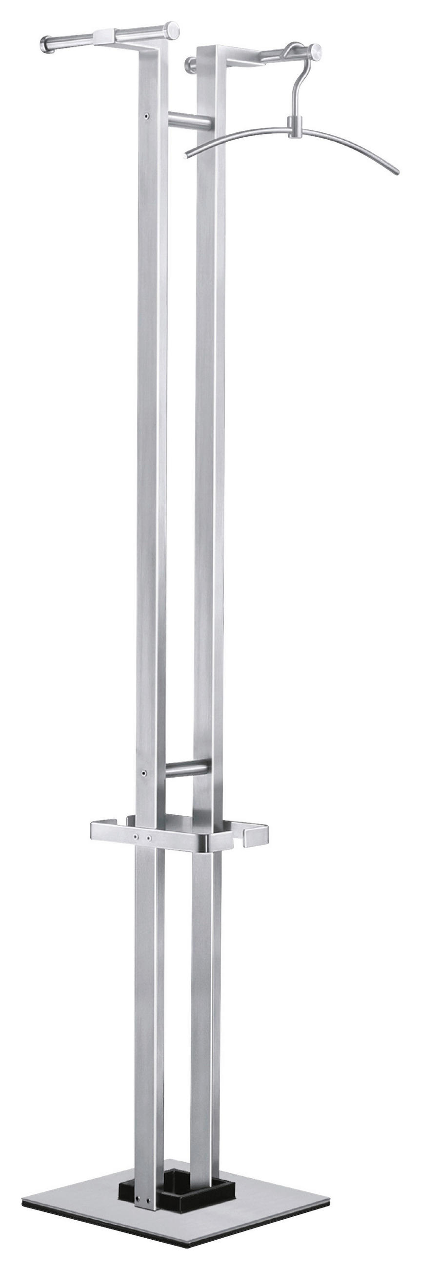 GARDEROBENSTÄNDER in Edelstahlfarben 32/165/32 cm   - Edelstahlfarben, MODERN, Metall (32/165/32cm) - Zack