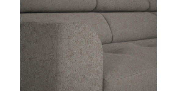 ECKSOFA in Webstoff Greige 280/205 cm - Greige/Schwarz, Design, Textil/Metall (280/205cm) - Xora