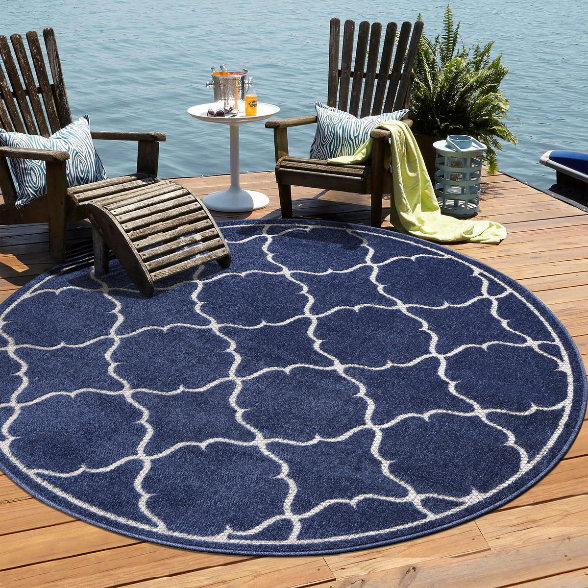 OUTDOORTEPPICH 200 cm Berlin Blau  - Blau, LIFESTYLE, Kunststoff/Textil (200cm) - Novel
