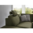 ECKSOFA in Mikrofaser Dunkelgrün  - Dunkelgrün/Alufarben, Design, Textil/Metall (242/275cm) - Dieter Knoll