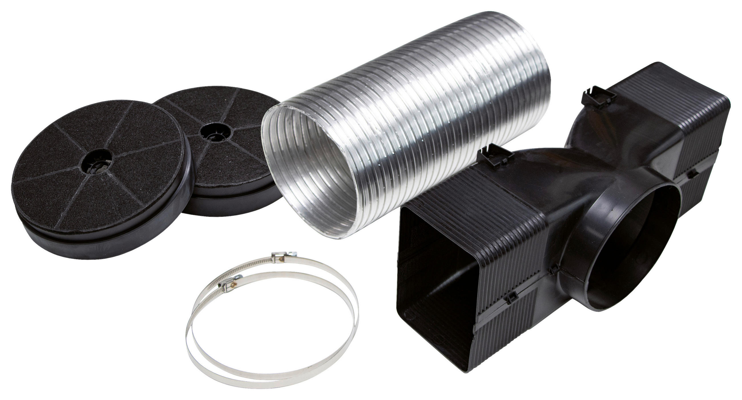 UMLUFTSET STU710  - Edelstahlfarben/Schwarz, Basics, Kunststoff - Oranier