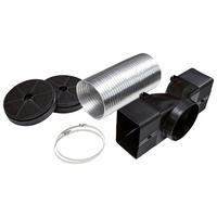 UMLUFTSET STU710  - Edelstahlfarben/Schwarz, Basics, Kunststoff - Oranier