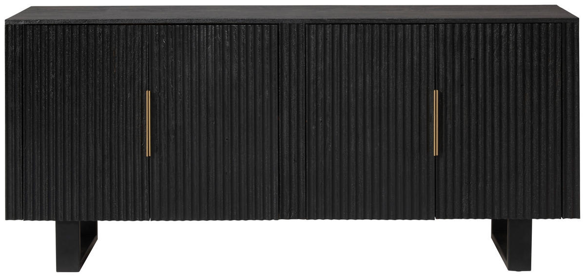 SIDEBOARD  in 180/80/40 cm  - Goldfarben/Schwarz, Design, Holz/Metall (180/80/40cm) - Livetastic