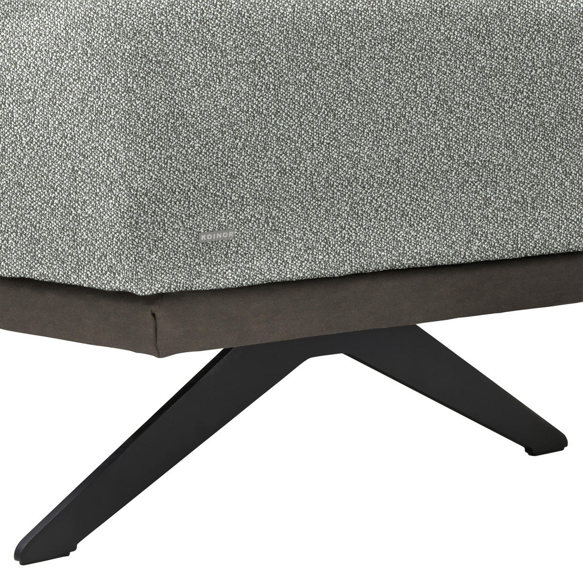 ECKSOFA in Flachgewebe Grau  239/270 cm  - Dunkelgrau/Schwarz, Design, Textil/Metall (239/270cm) - Koinor