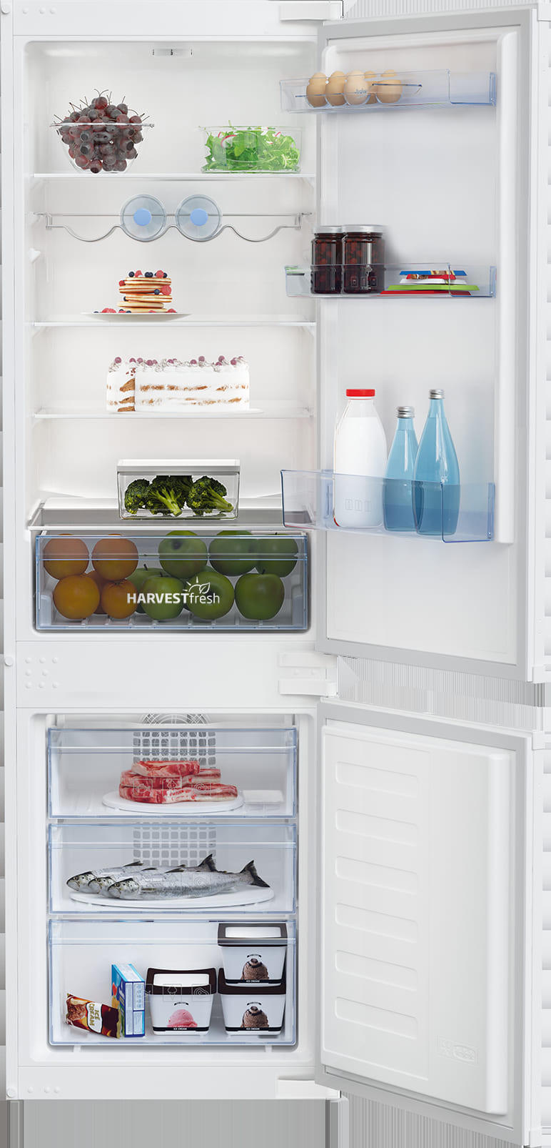 KÜHLSCHRANK 54/177,5/54,5 cm BCHA275K4SN  - Weiß, MODERN, Kunststoff/Metall (54/177,5/54,5cm) - Beko