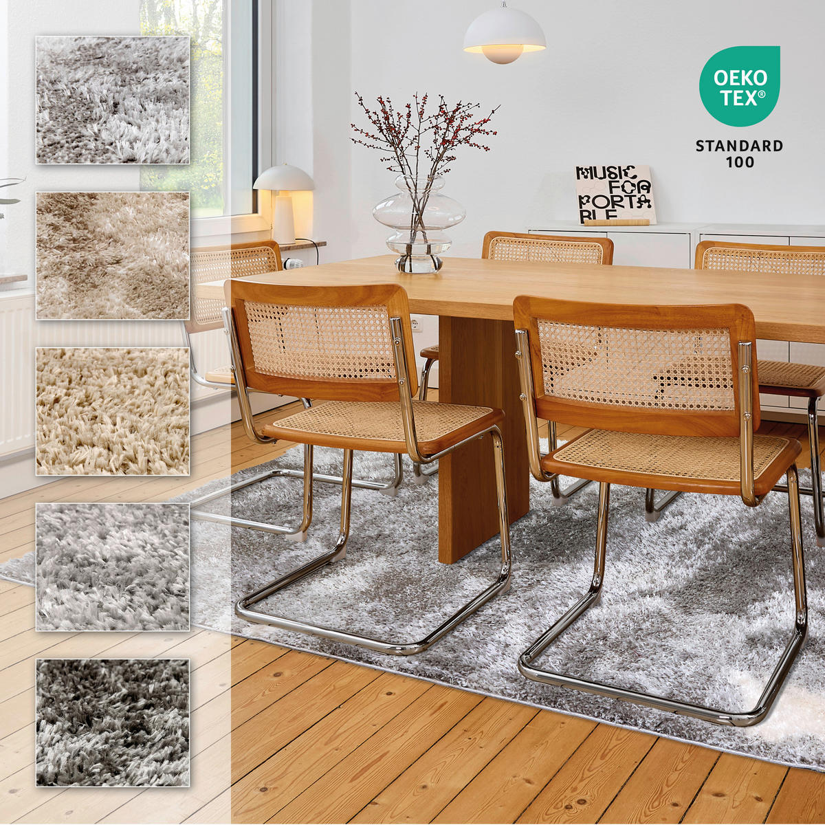 WEBTEPPICH 160/230 cm Paulie Silberfarben rechteckig  - Silberfarben, Basics, Textil (160/230cm) - Astra