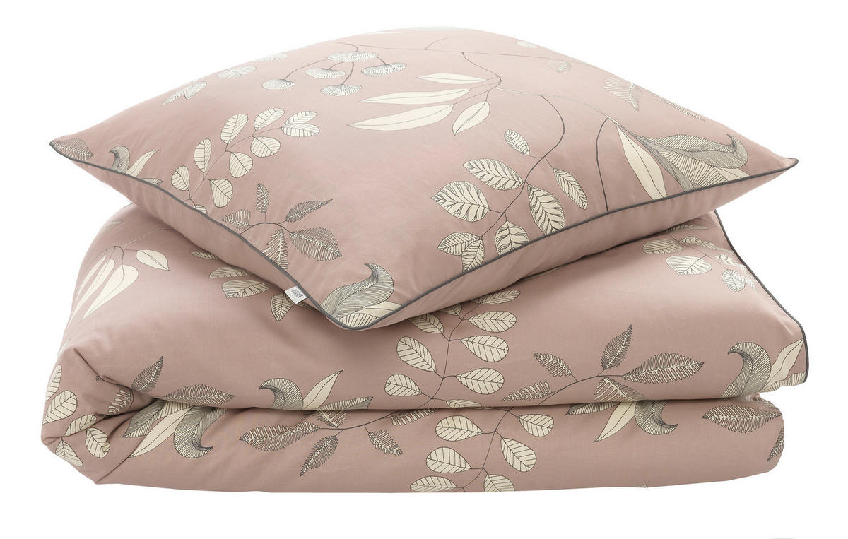 WENDEBETTWÄSCHE SW-Delicate Satin 135/200 cm  - Creme/Altrosa, Basics, Textil (135/200cm) - Schöner Wohnen
