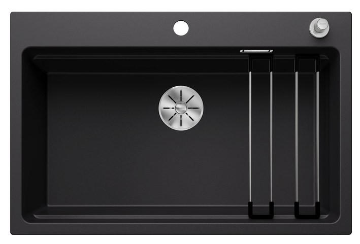 SPÜLE Etagon  - Schwarz, Stein/Metall (78/23,2/51cm) - Blanco