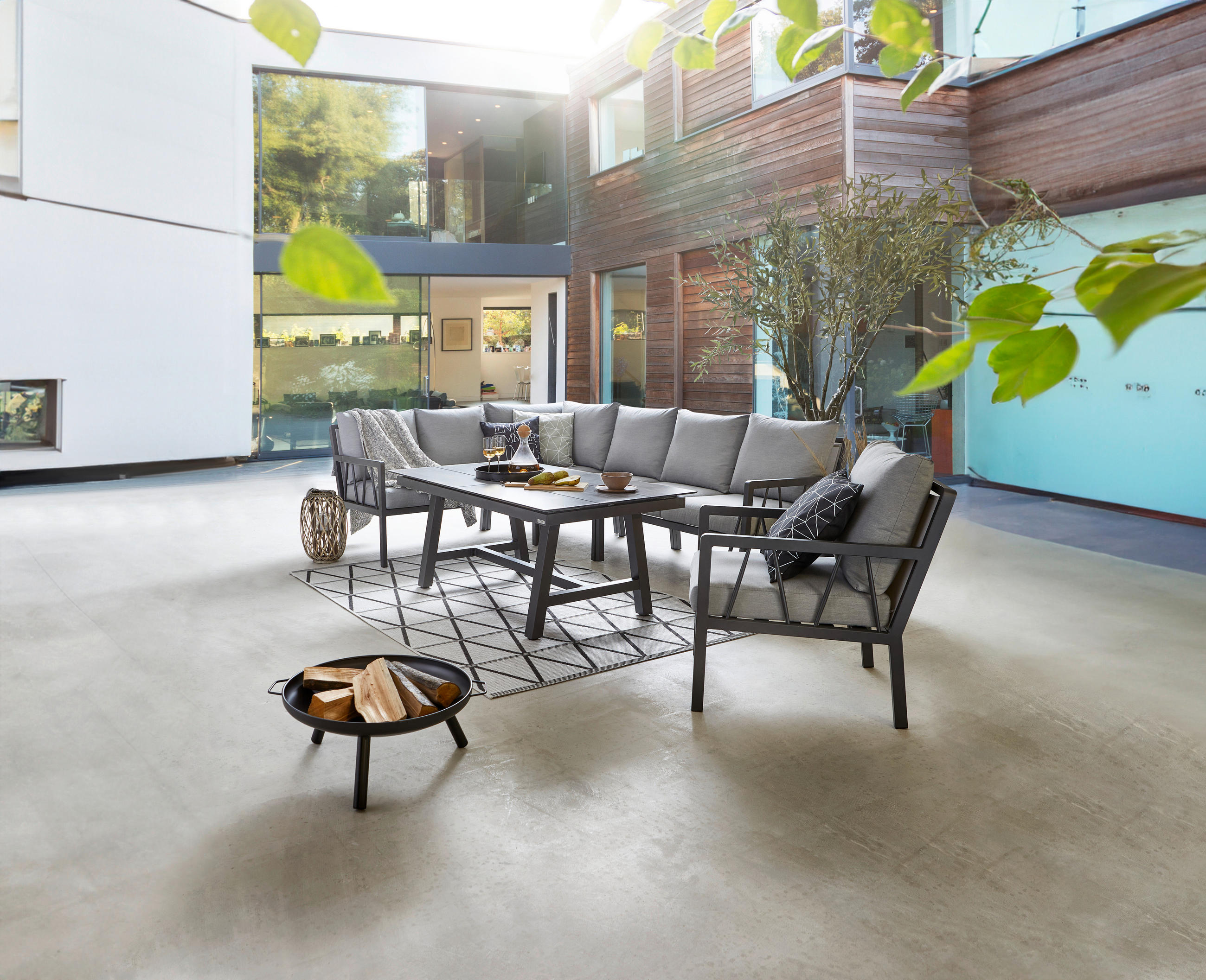 LOUNGESESSEL Grau Aluminium  - Grau, Design, Metall (63/84/80cm) - Amatio