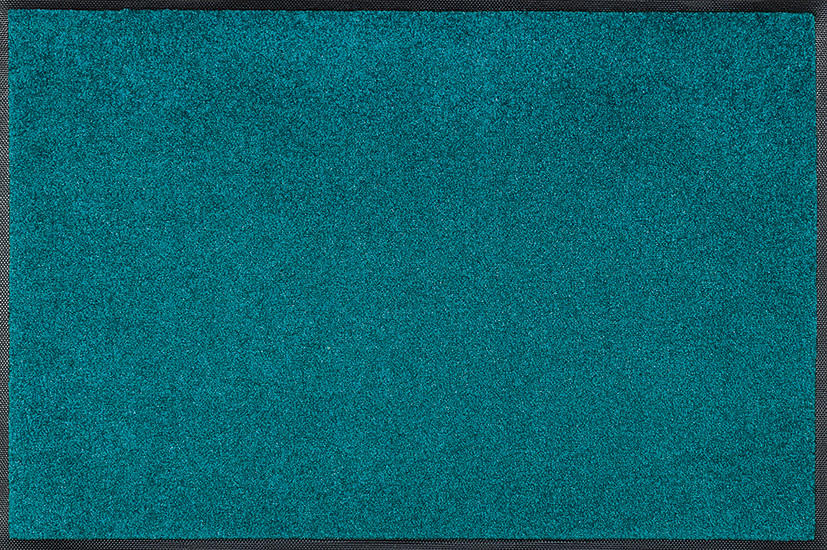 FUßMATTE  40/60 cm  Petrol  - Petrol, KONVENTIONELL, Kunststoff/Textil (40/60cm) - wash+dry