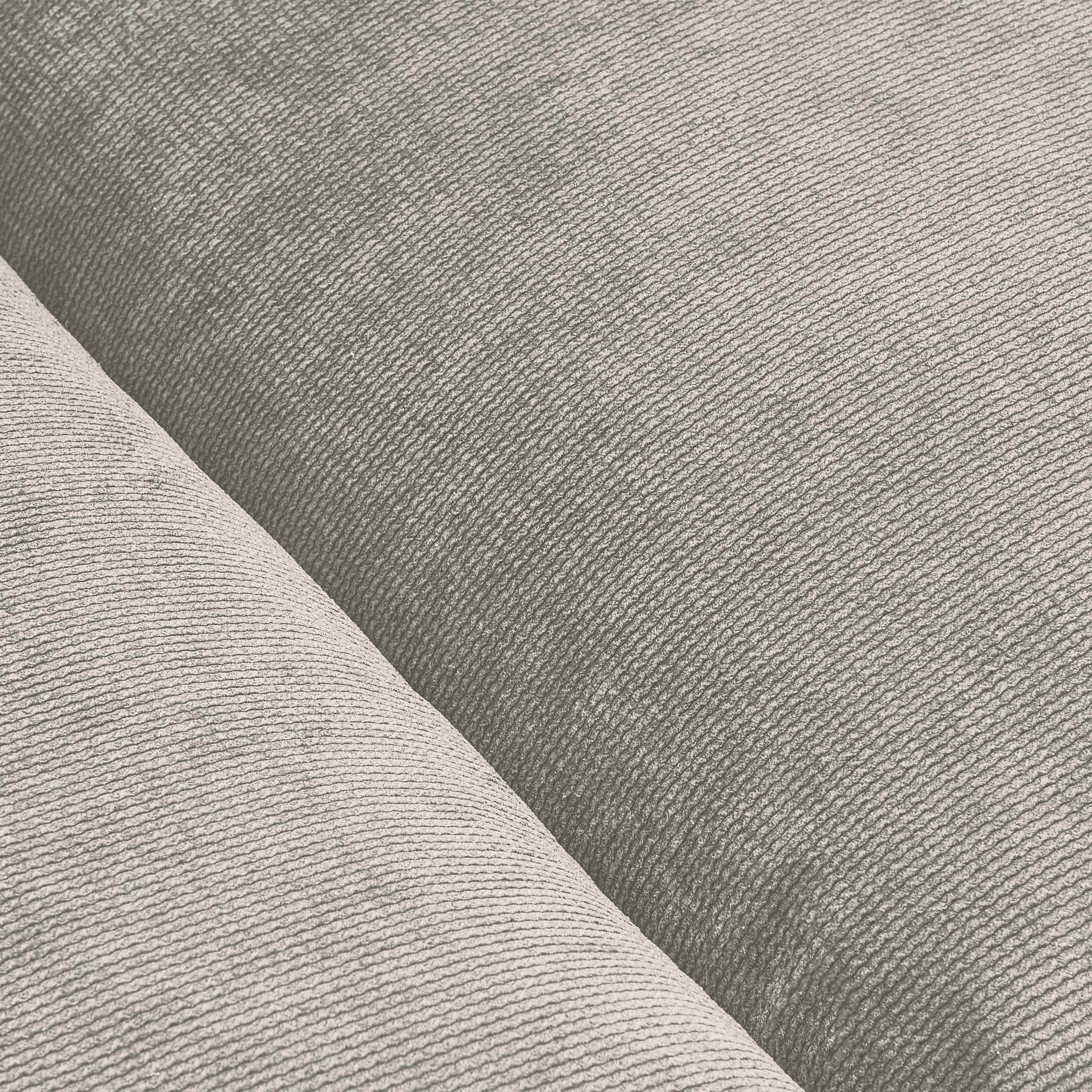 BIGSOFA Kord Grau  - Schwarz/Grau, Design, Kunststoff/Textil (260/90/140cm) - Carryhome
