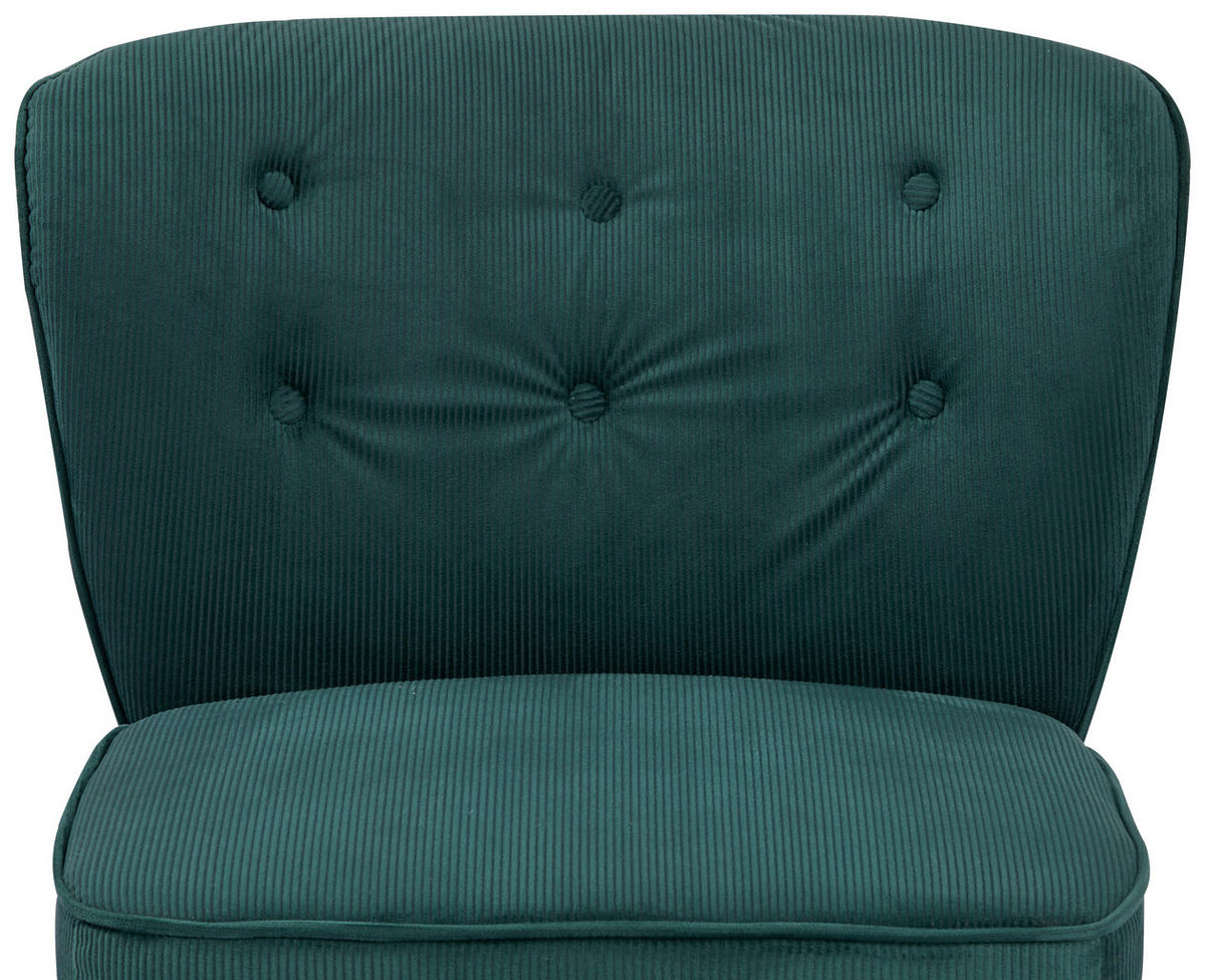 SESSEL in Cord Grün  - Naturfarben/Grün, Design, Holz/Textil (75/82/80cm) - Livetastic