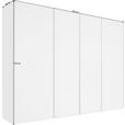 SCHWEBETÜRENSCHRANK 316/223/68 cm 4-türig Weiß  - Chromfarben/Weiß, Design, Glas/Holzwerkstoff (316/223/68cm) - Novel