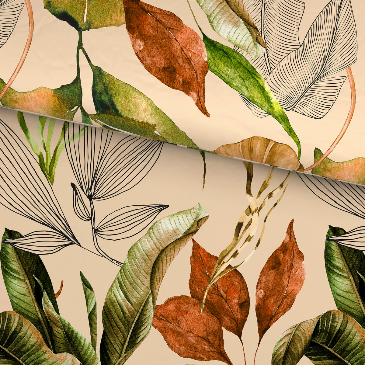 BETTWÄSCHE CUBY Satin 140/200 cm  - Grün, KONVENTIONELL, Textil (140/200cm) - Novel