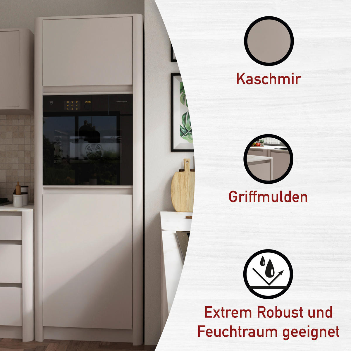 GERÄTEUMBAUSCHRANK 73,20/215/60 cm  in Kaschmir  - Kaschmir, MODERN, Holzwerkstoff (73,20/215/60cm) - home24