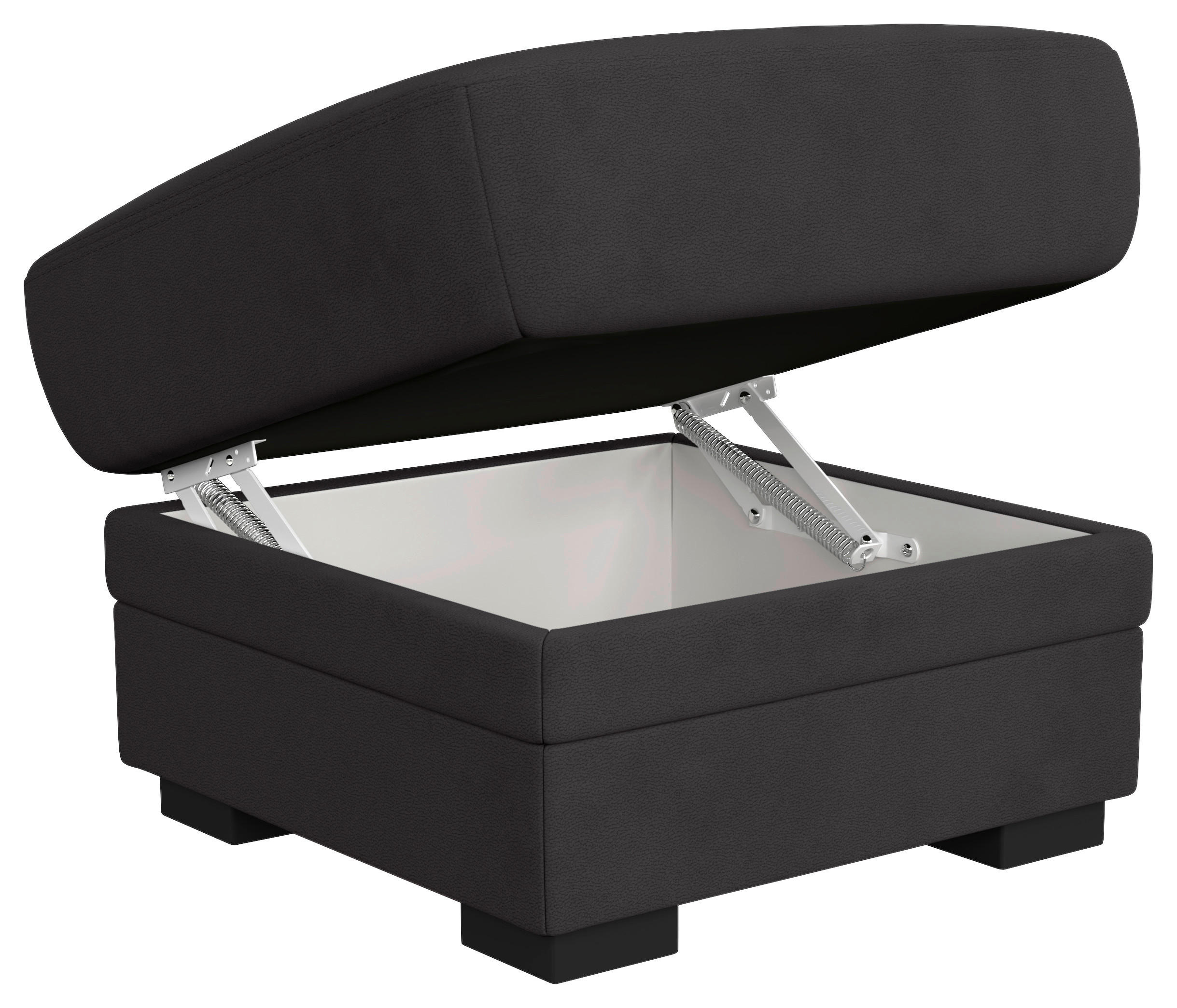 HOCKER in Textil Anthrazit  - Anthrazit/Schwarz, Basics, Kunststoff/Textil (68/45/68cm) - MID.YOU