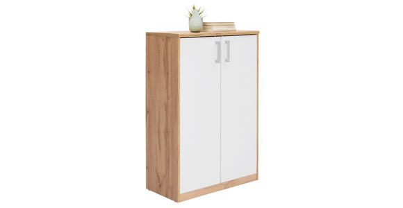 KOMMODE , 72,0/110,0/36,0 cm,  - Silberfarben/Eiche Wotan, Basics, Holzwerkstoff/Kunststoff (72,0/110,0/36,0cm) - Xora