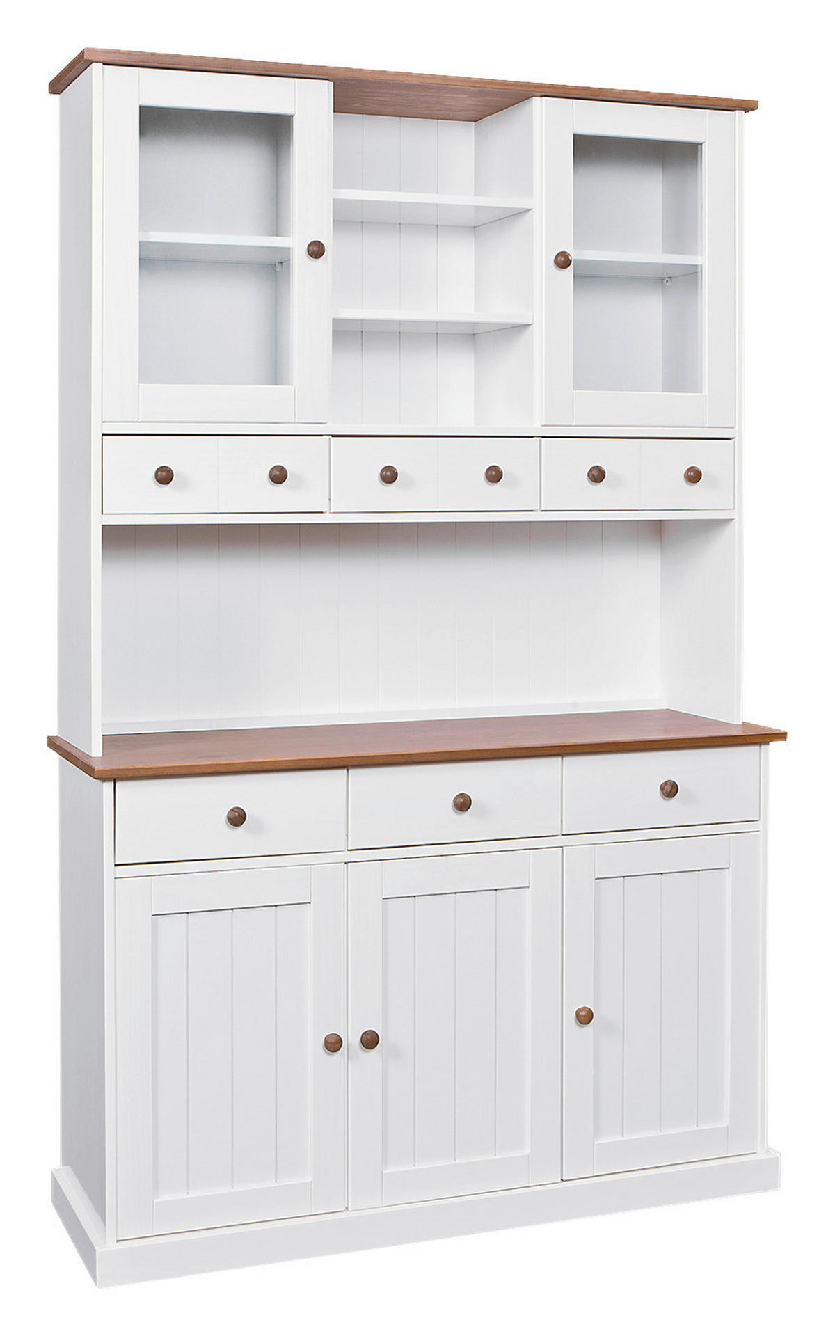 BUFFET 131/205/45 cm  in Braun, Weiß  - Braun/Weiß, LIFESTYLE (131/205/45cm) - MID.YOU