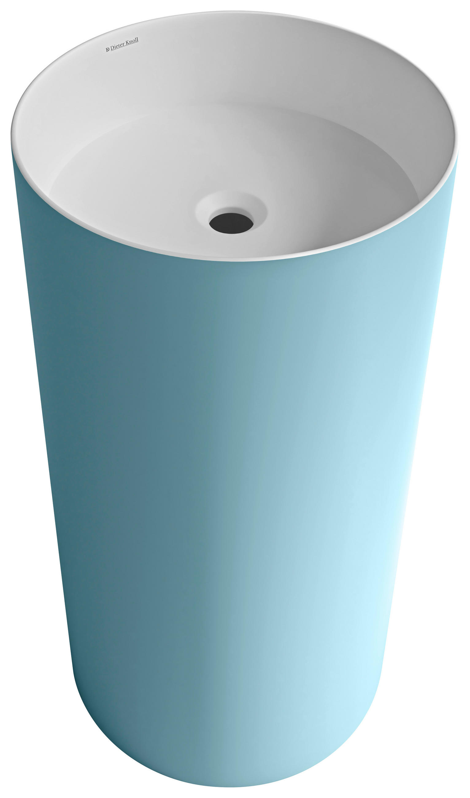 Dieter Knoll Waschbecken Cone Türkis, Weiß 43.7x86.5x43.7 cm