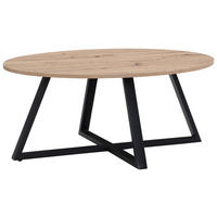 KONFERENČNÍ STOLEK, černá, dub artisan, kov, kompozitní dřevo, 90/70/39 cm - černá/dub artisan, Design, kov/kompozitní dřevo (90/70/39cm) - Boxxx