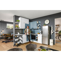 ECKKÜCHE 220/260 cm  in Pastellblau, Weiß  - Pastellblau/Weiß, Design, Holzwerkstoff (220/260cm) - Xora