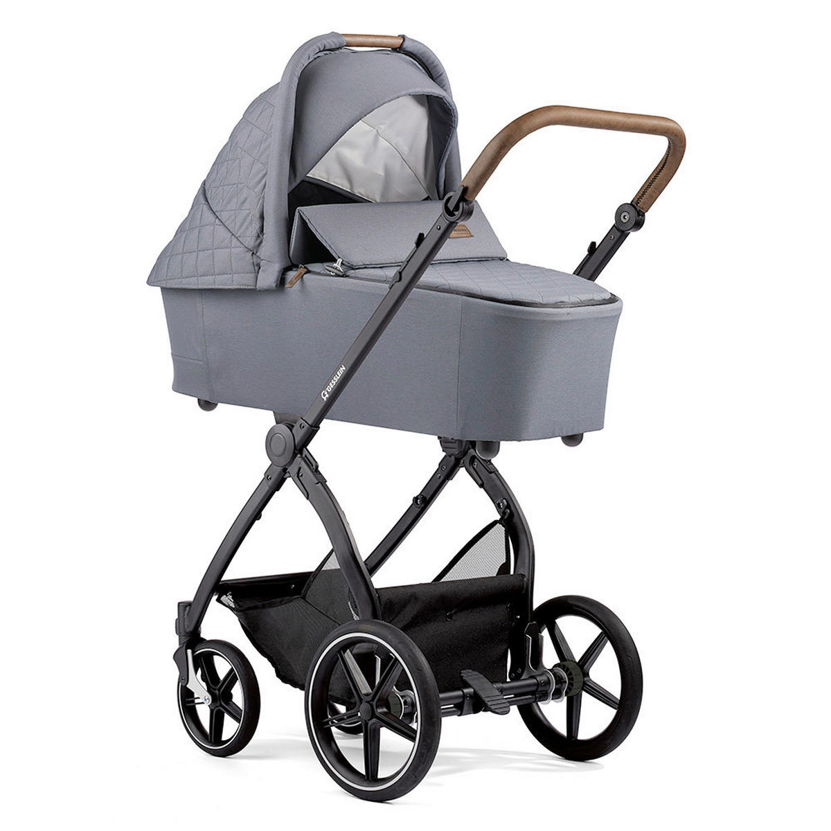 KINDERWAGENSET  FX4 Swing Set  Asphalt Grau  - Schwarz/Grau, Basics, Textil (100/55/130cm) - Gesslein