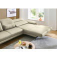 ECKSOFA in Echtleder Naturfarben  - Schwarz/Naturfarben, Design, Leder/Metall (332/193cm) - Dieter Knoll