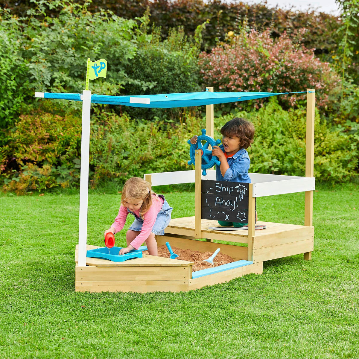 SANDKASTEN  - Kieferfarben, KONVENTIONELL, Holz (92/118/180cm) - Ambia Garden